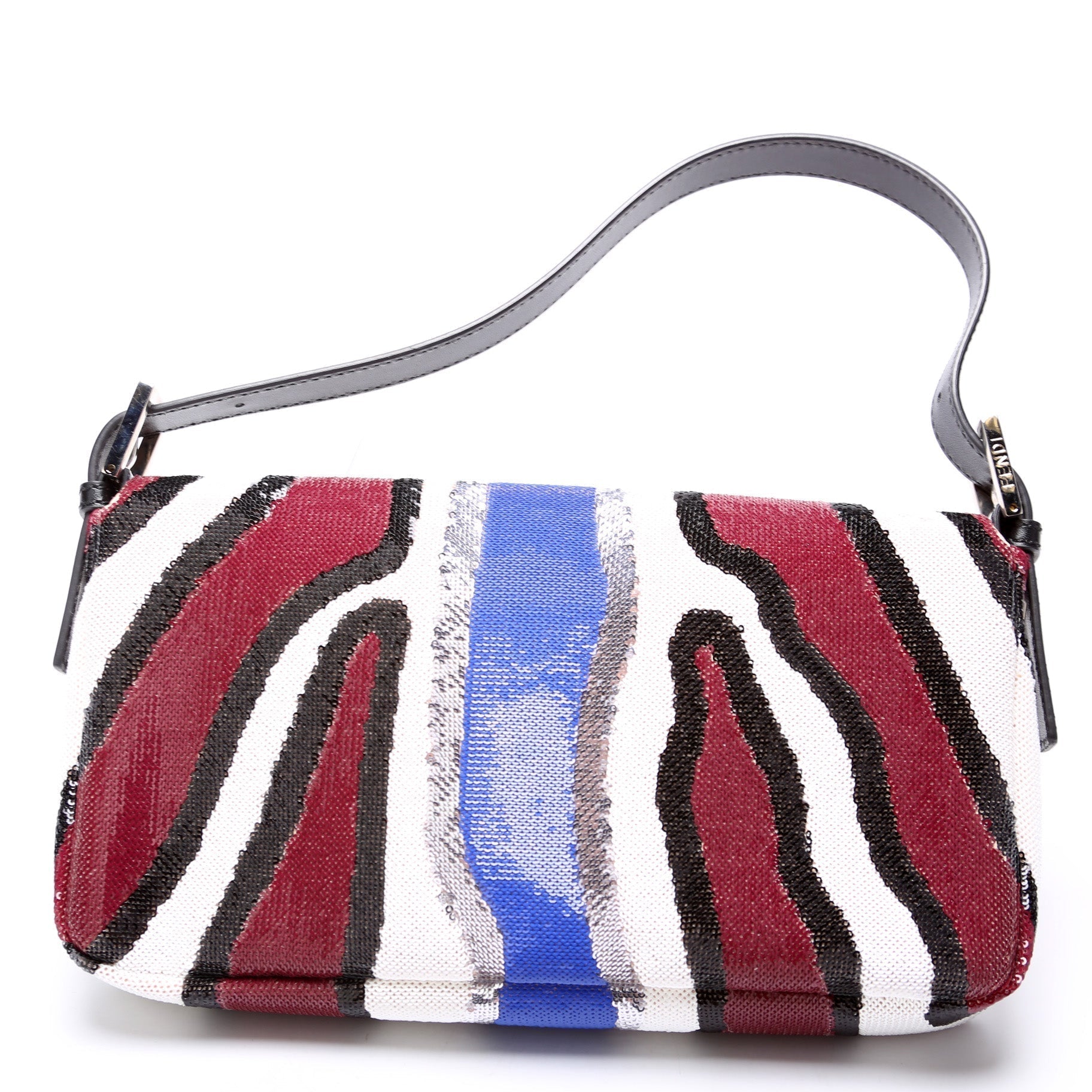 Fendi Baguette Sequined Zebra Stripe 8Br600 Bag Shoulder Bag