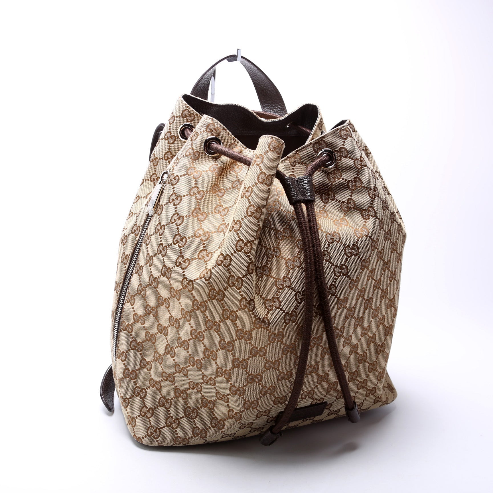 Gucci GG Drawstring Backpack Canvas Jewelry Backpack 5