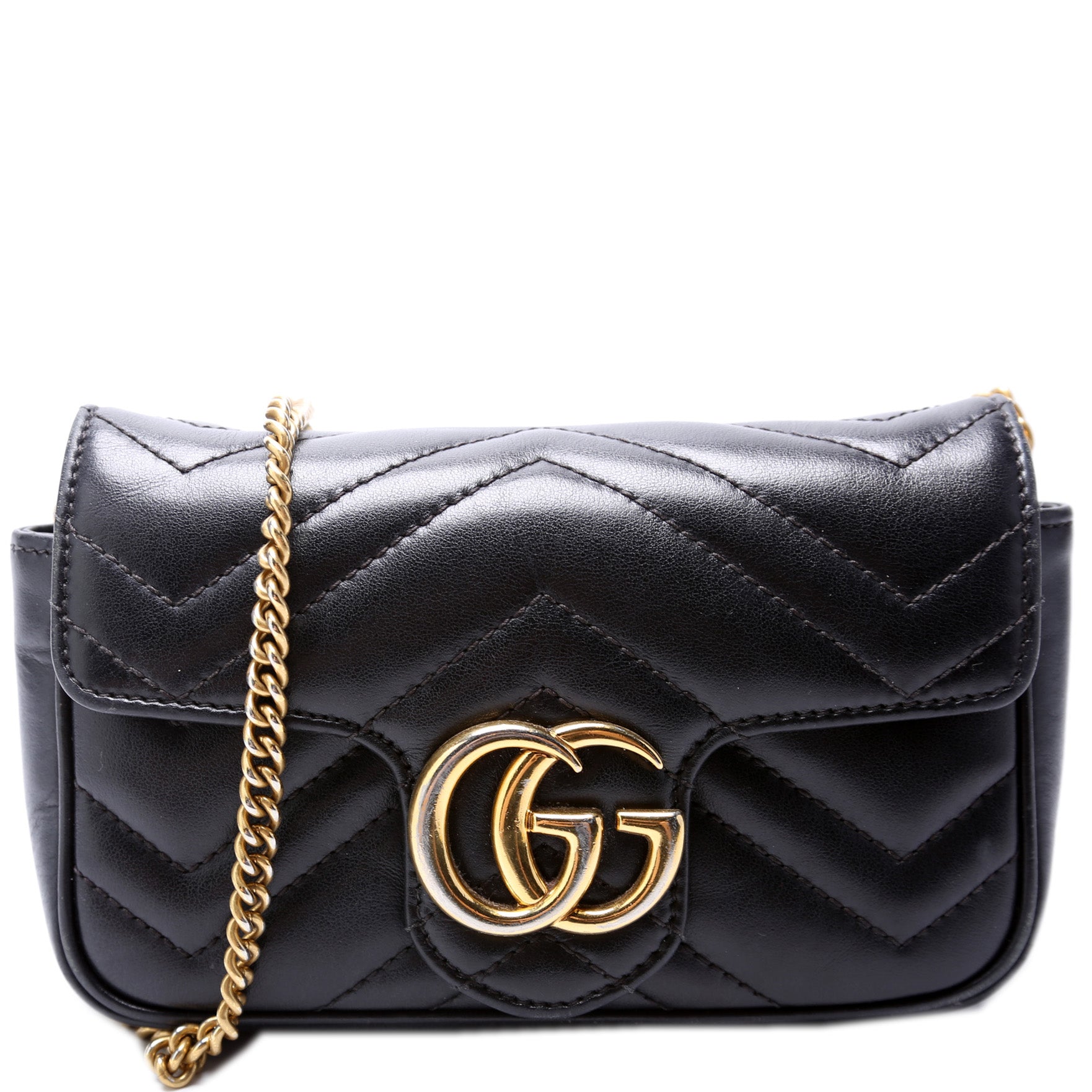 Gucci Marmont Super Leather Mini Flap Travel Bag