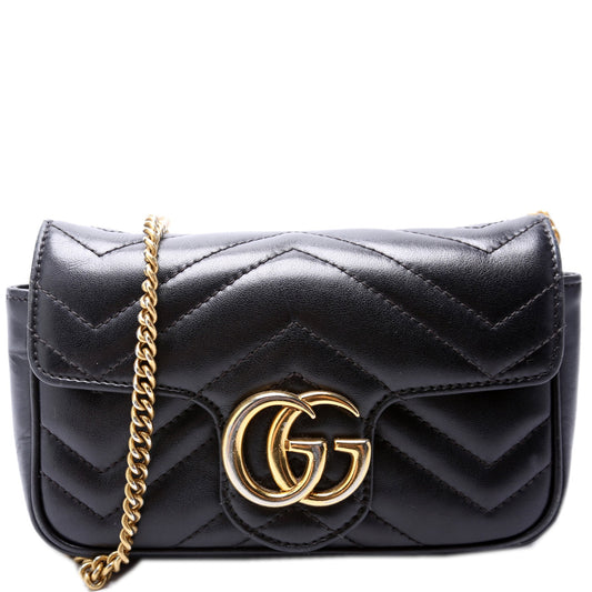 Gucci Marmont Super Leather Mini Flap Travel Bag
