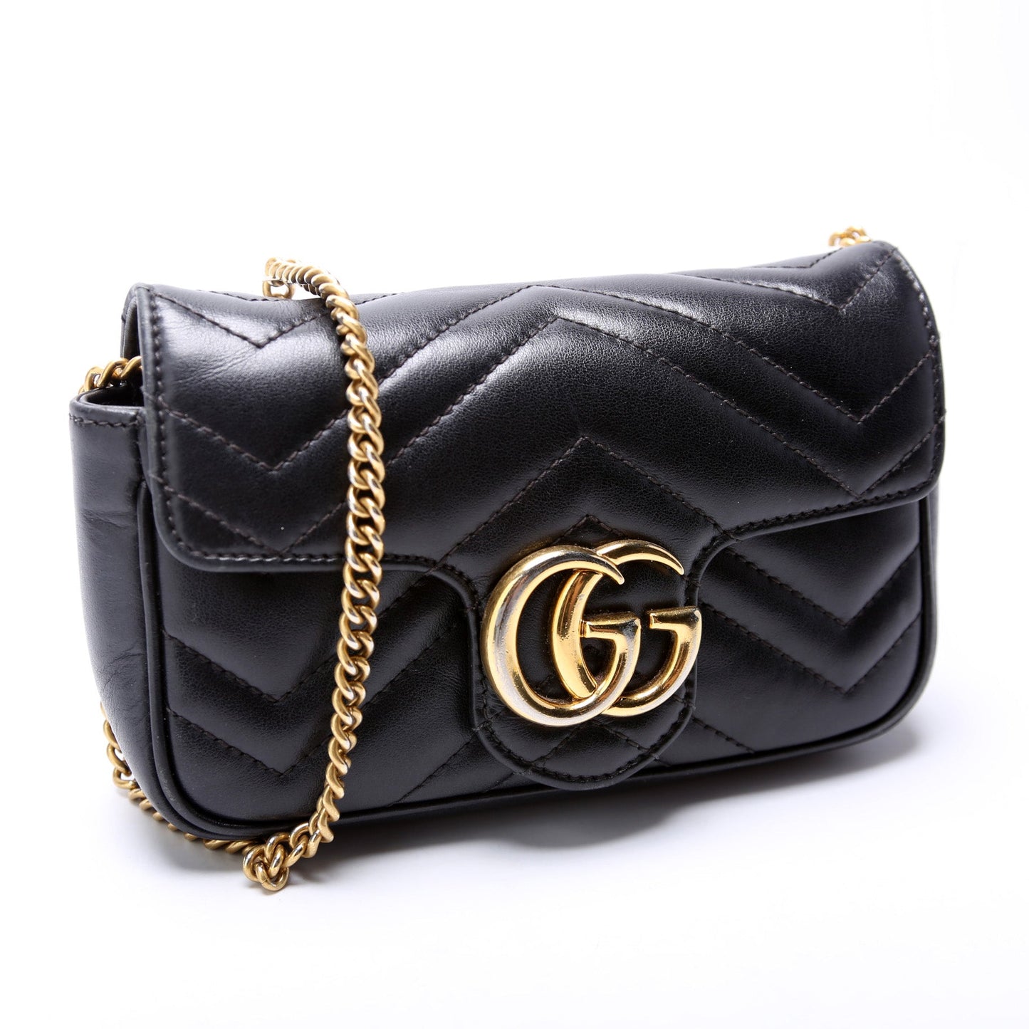 Gucci Marmont Super Leather Mini Flap Travel Bag