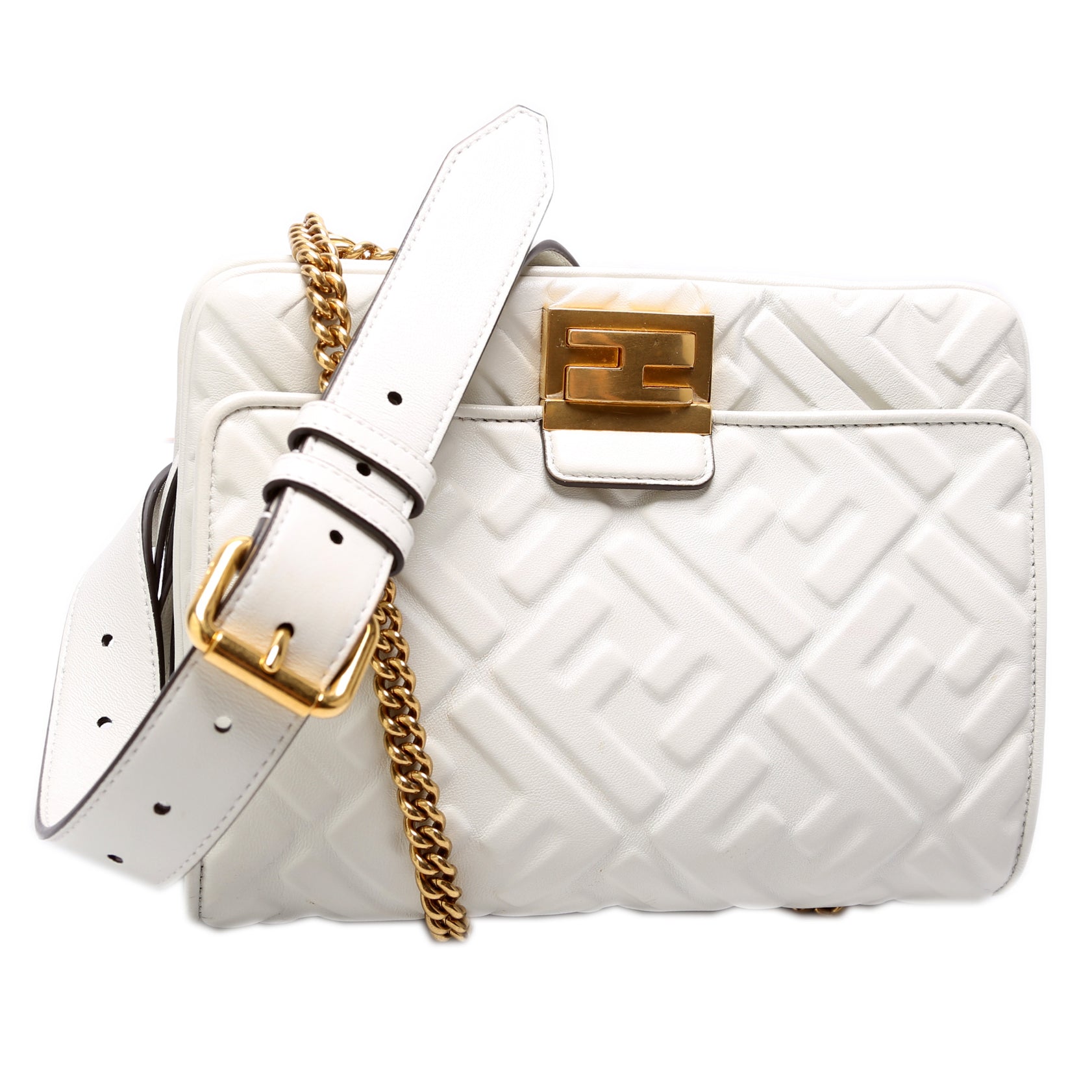 Fendi Ff Upside Down Belt 8Bt305 Bag Leather