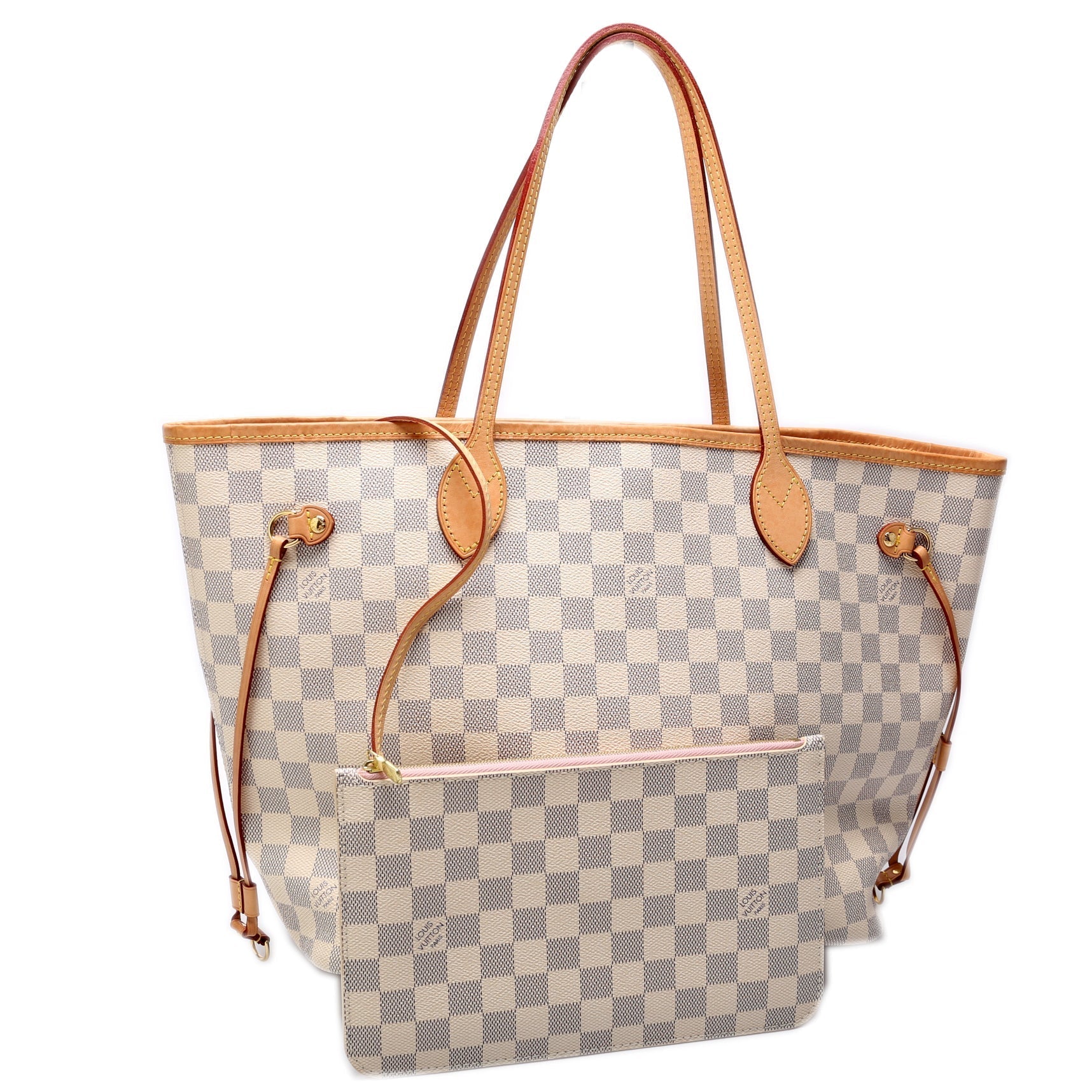 Louis Vuitton Neverfull W MM Azur Damier Wallet Case Azur 13