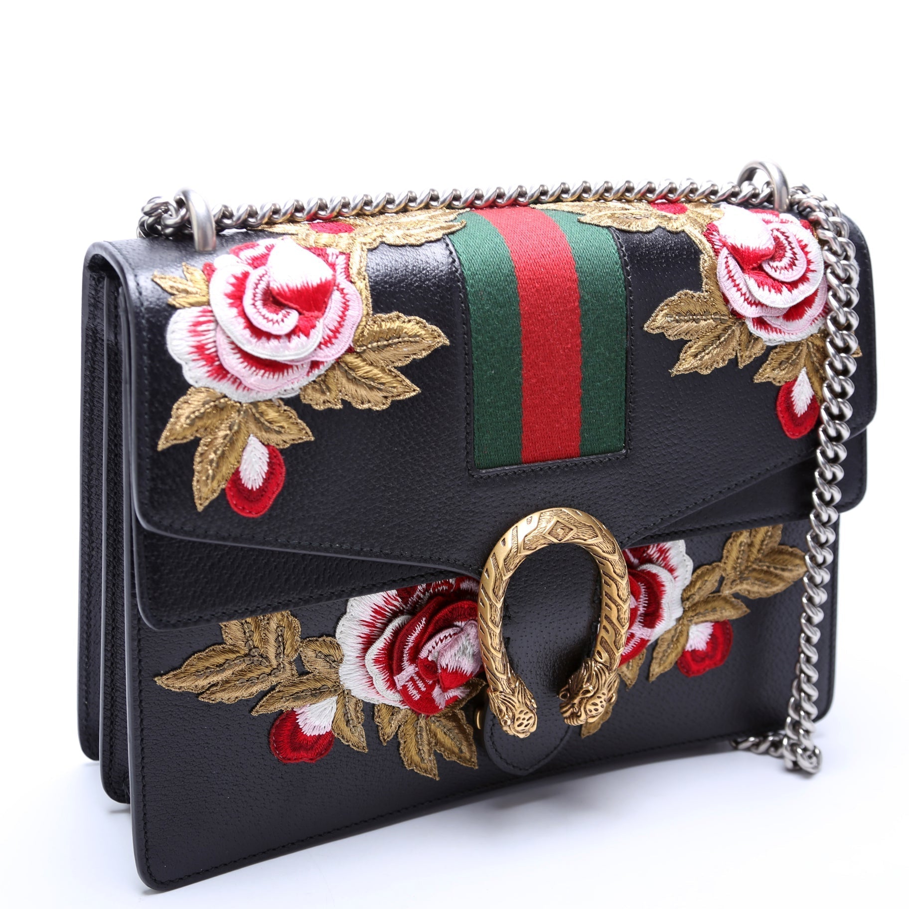 Gucci Dionysus Floral Embroidered Leather Medium Shoulder Bag