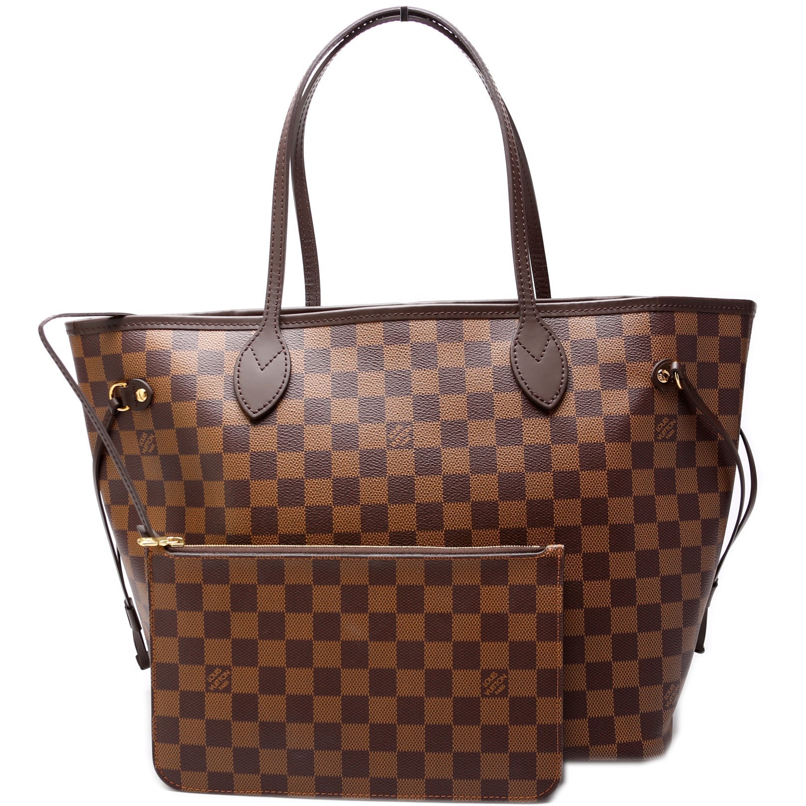 Louis Vuitton Neverful W MM Ebene Damier Wallet Case