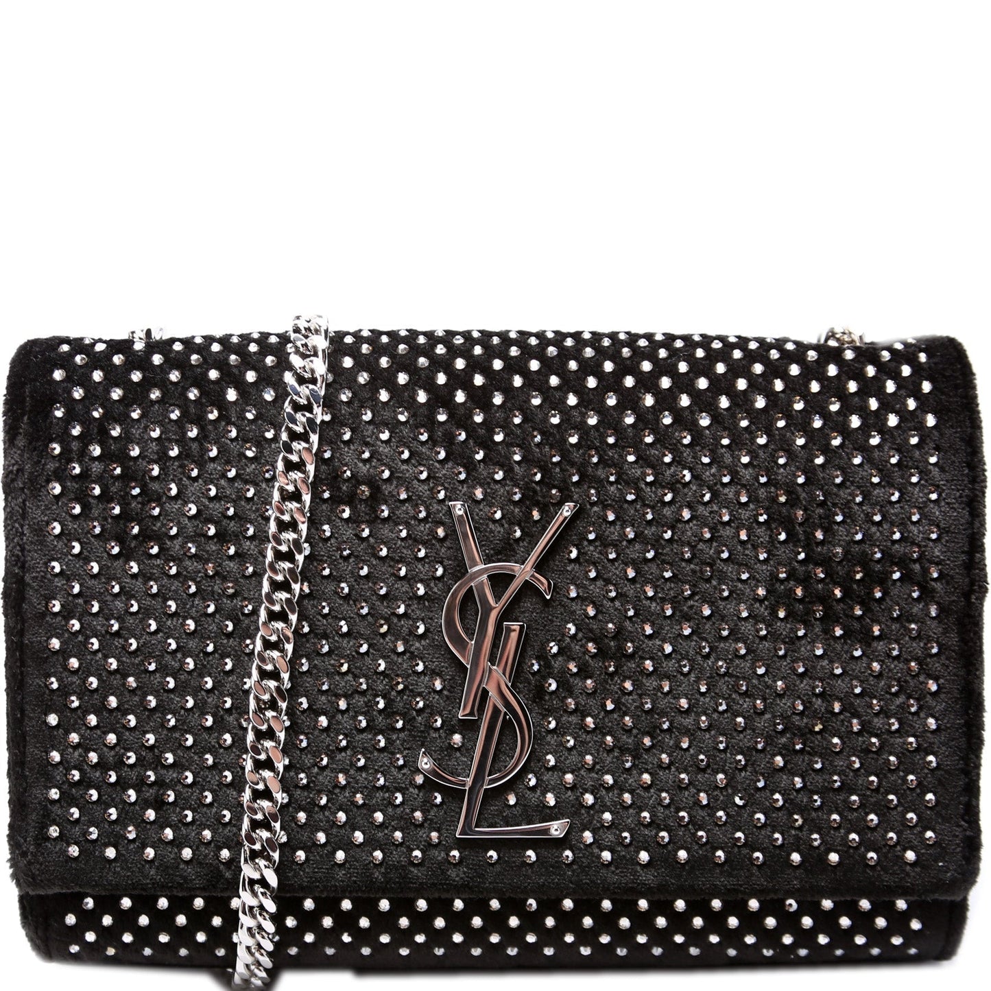 YSL Saint Laurent Saint Laurent Kate Satchel Velvet Rhinestone Bag Small Travel Bag