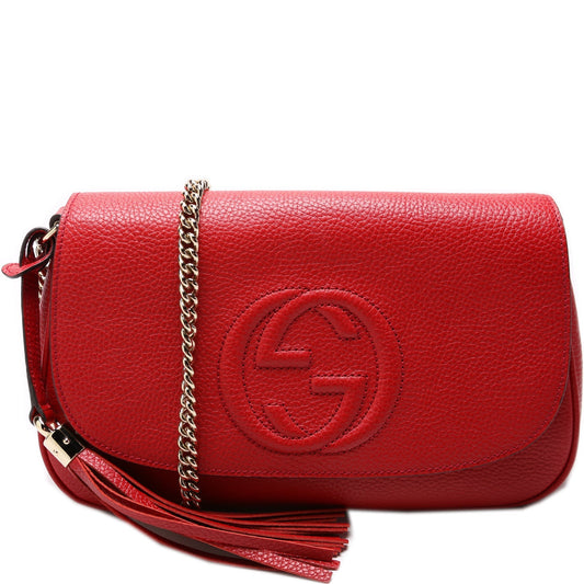 Gucci Soho Tassel Chain Flap Travel Bag Flap 10