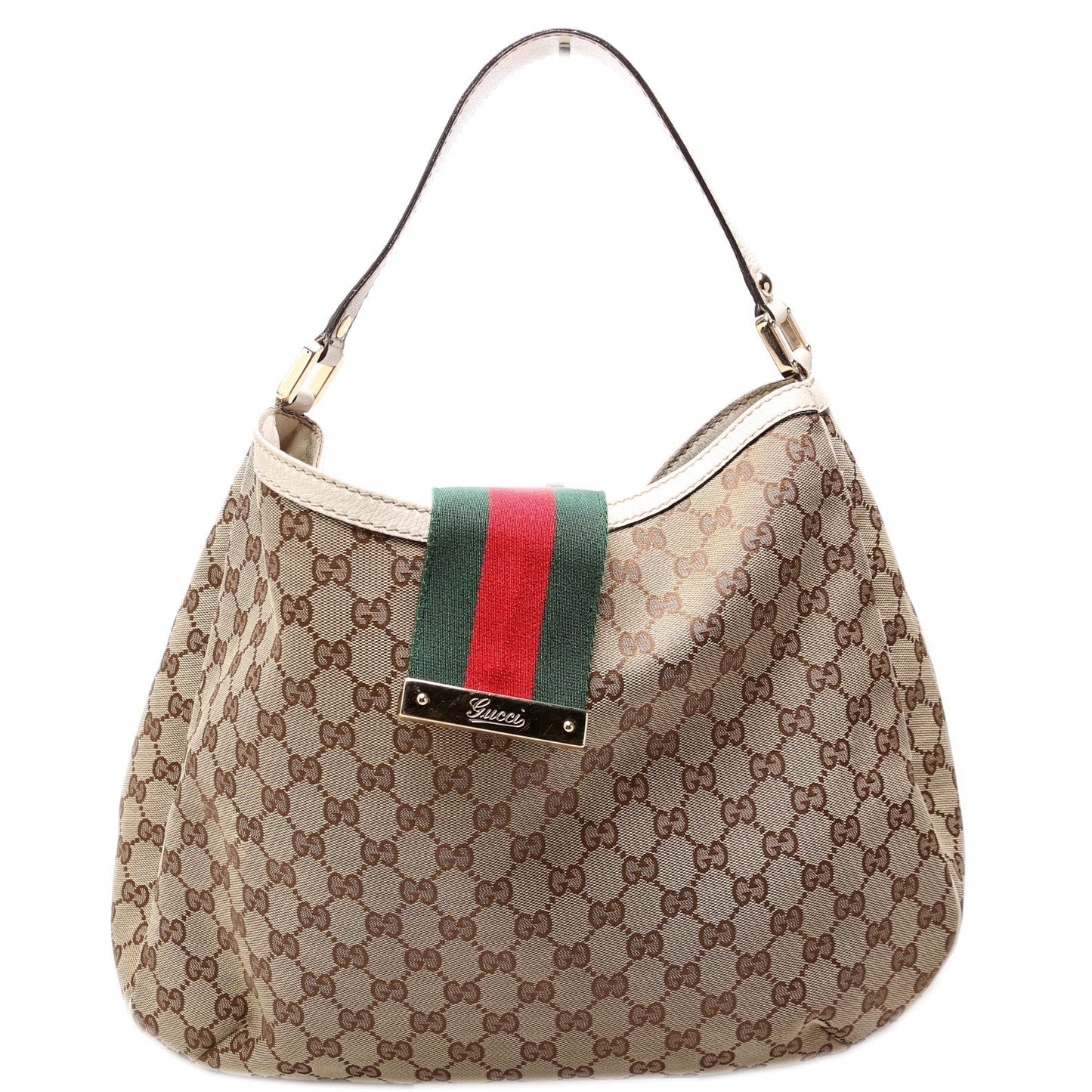 Gucci GG New Ladies Web Canvas Large Shoulder Bag