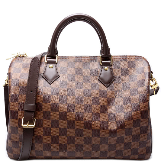 Louis Vuitton Speedy 30 Bandouliere Ebene Damier Handbag Ebene 6