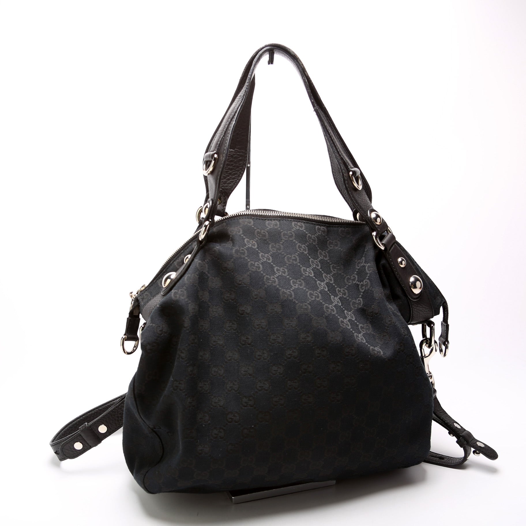 Gucci GG Icon Bit Canvas Large Top Handle Travel Bag