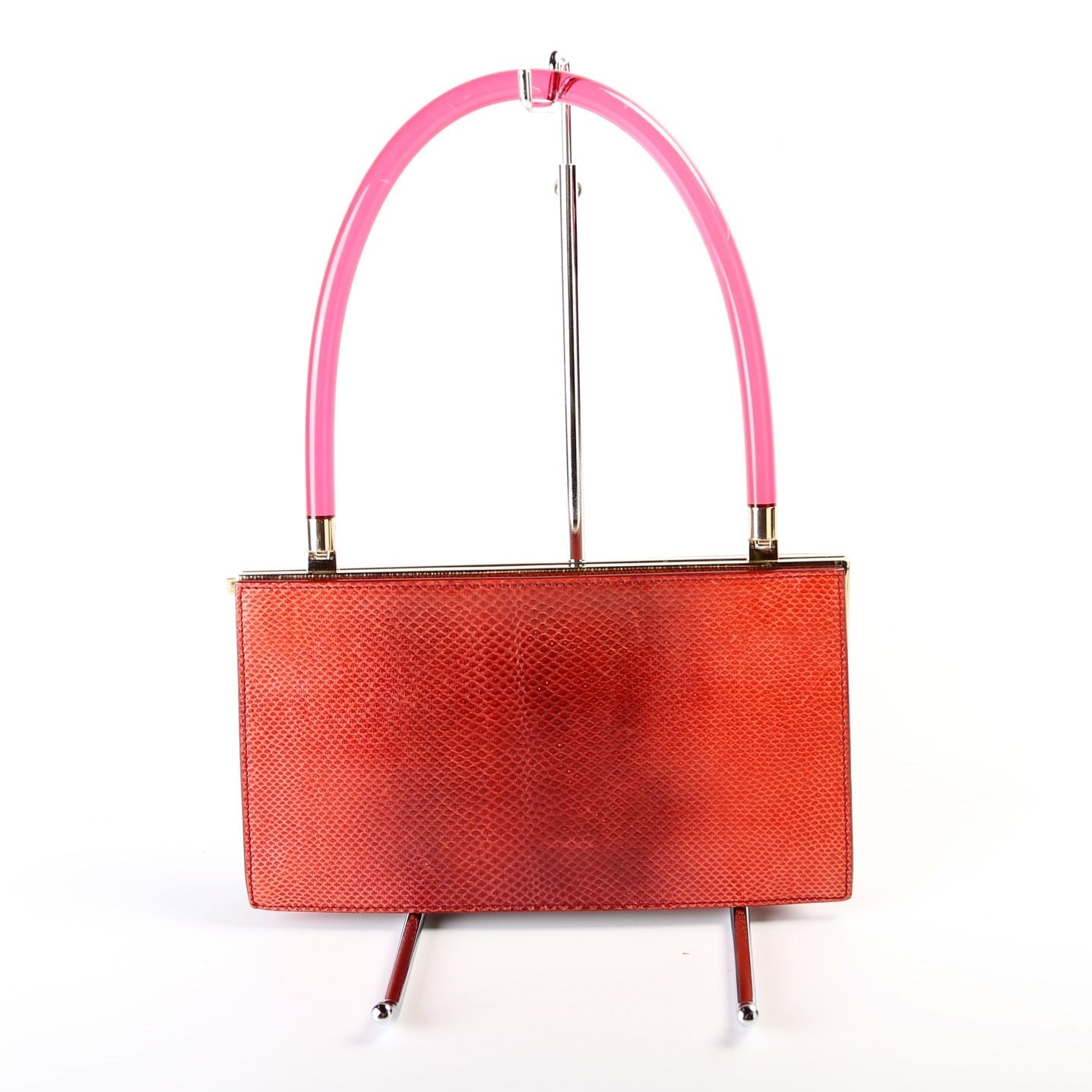 Gucci Tom Ford Lucite Lizard Top Handle Travel Bag