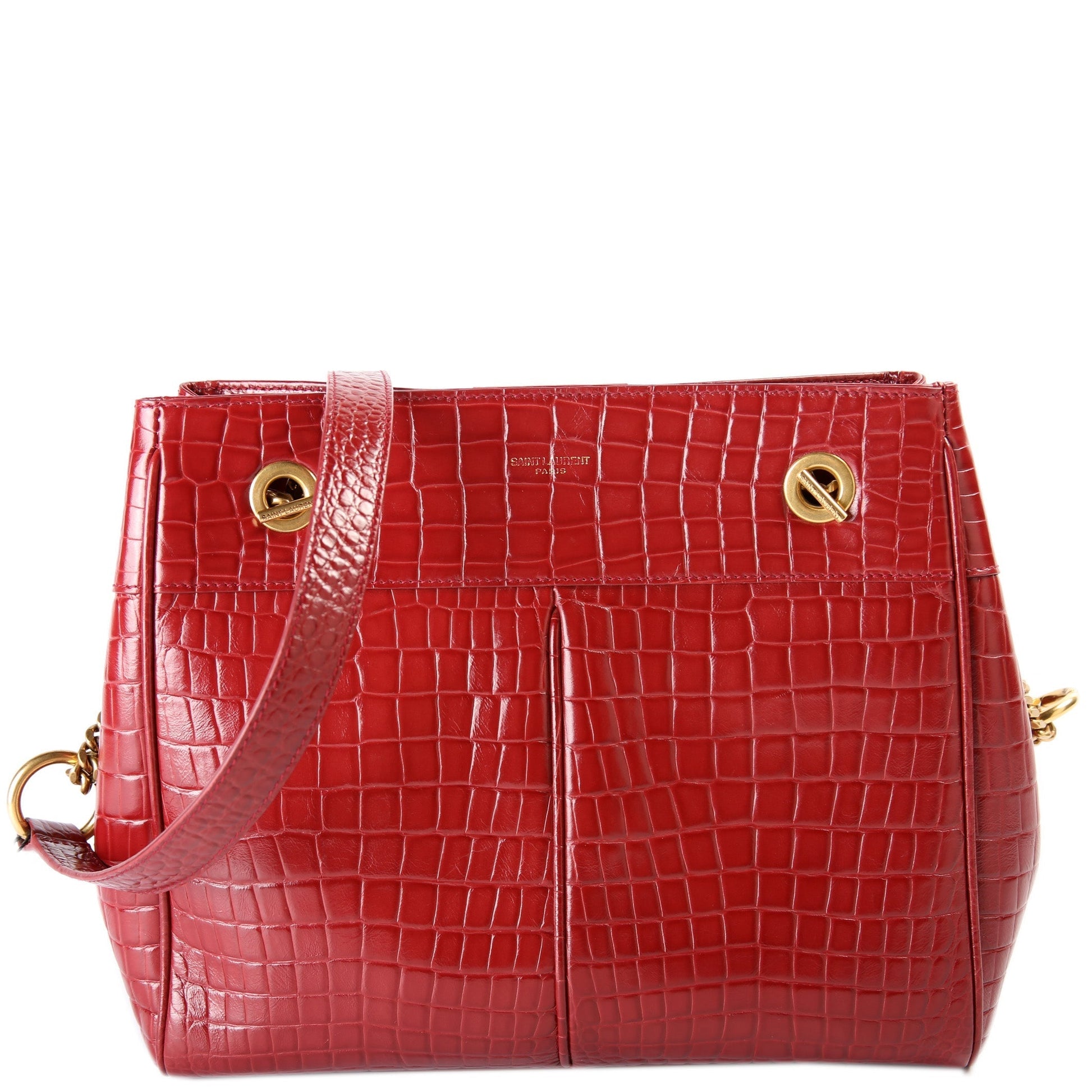 YSL Saint Laurent Saint Laurent Claude Shoulder Croc Bag Shoulder Bag