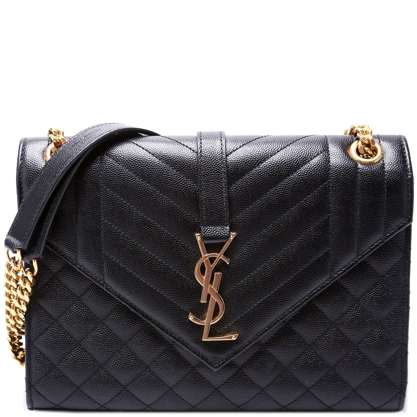 YSL Saint Laurent Saint Laurent Envelope Grain De Triquilt Bag Medium Travel Bag