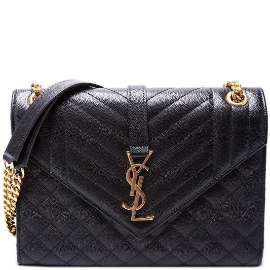 YSL Saint Laurent Saint Laurent Envelope Grain De Triquilt Bag Medium Travel Bag