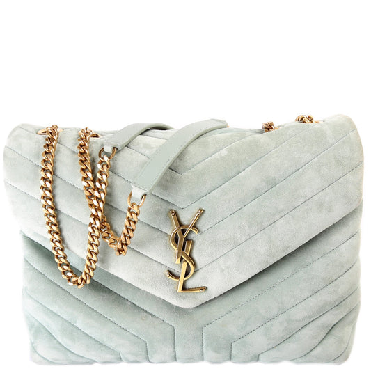 YSL Saint Laurent Loulou Bag Suede Quilted Travel Bag