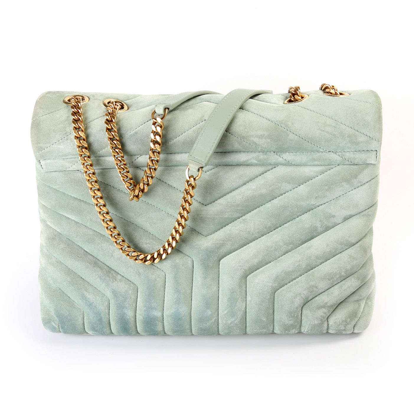 YSL Saint Laurent Loulou Bag Suede Quilted Travel Bag