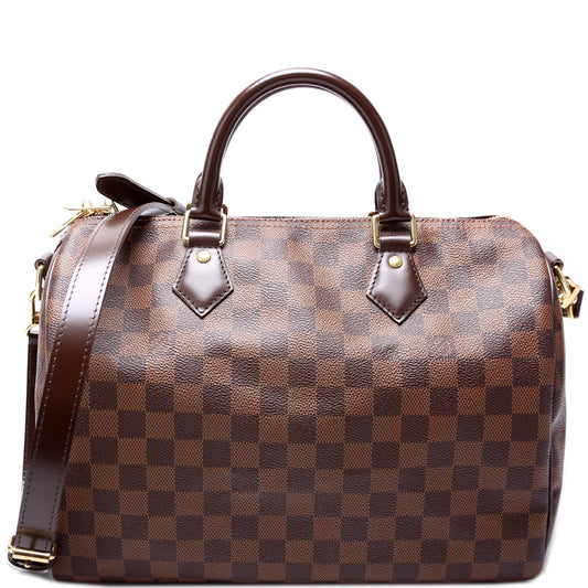 Louis Vuitton Speedy 30 Bandouliere Ebene Damier Handbag Ebene 20