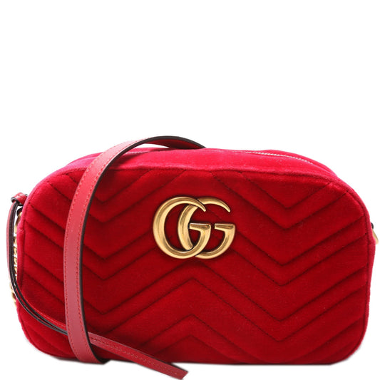 Gucci Marmont Velvet Camera Small Crossbody Bag Camera 1