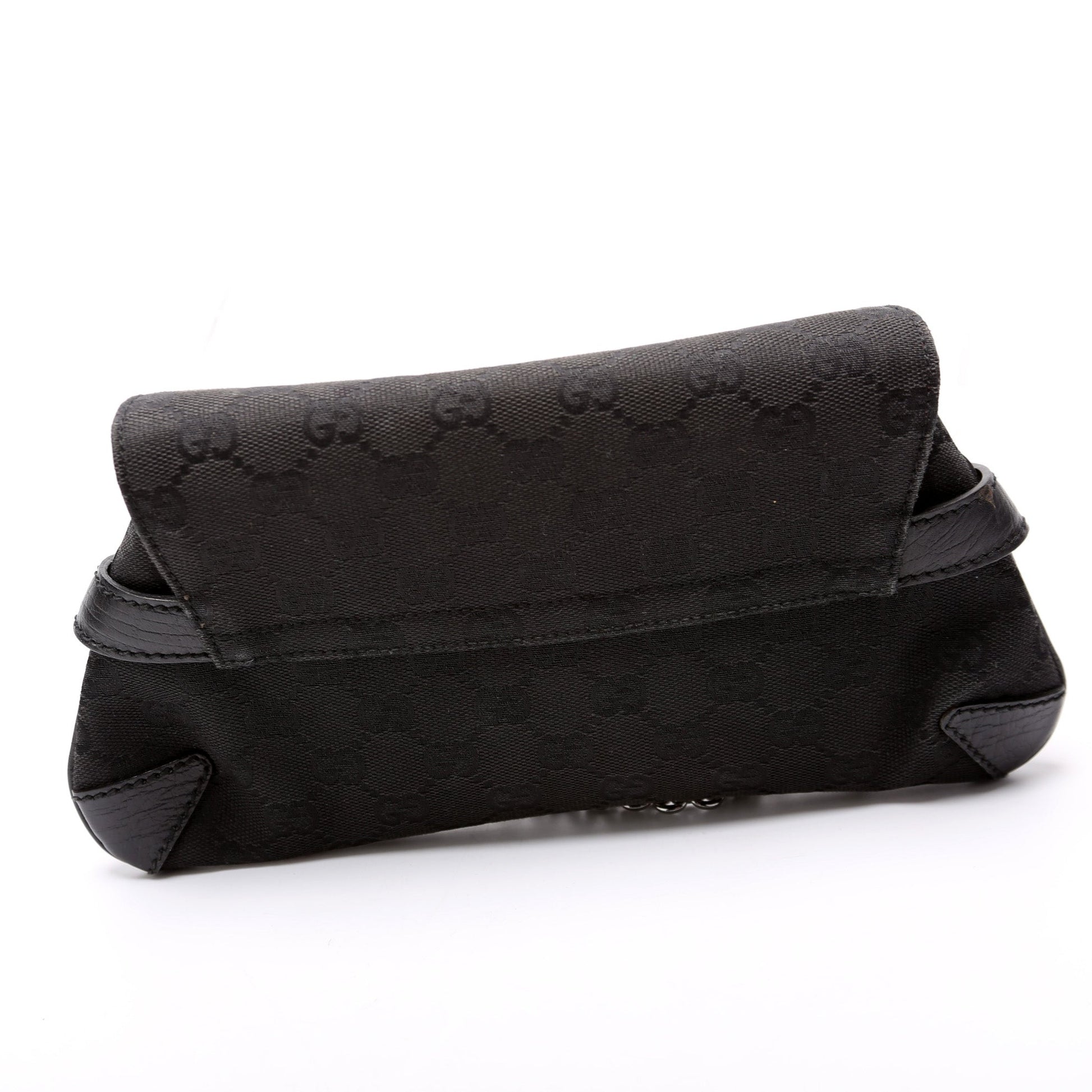 Gucci Horsebit GG Canvas Clutch Bag