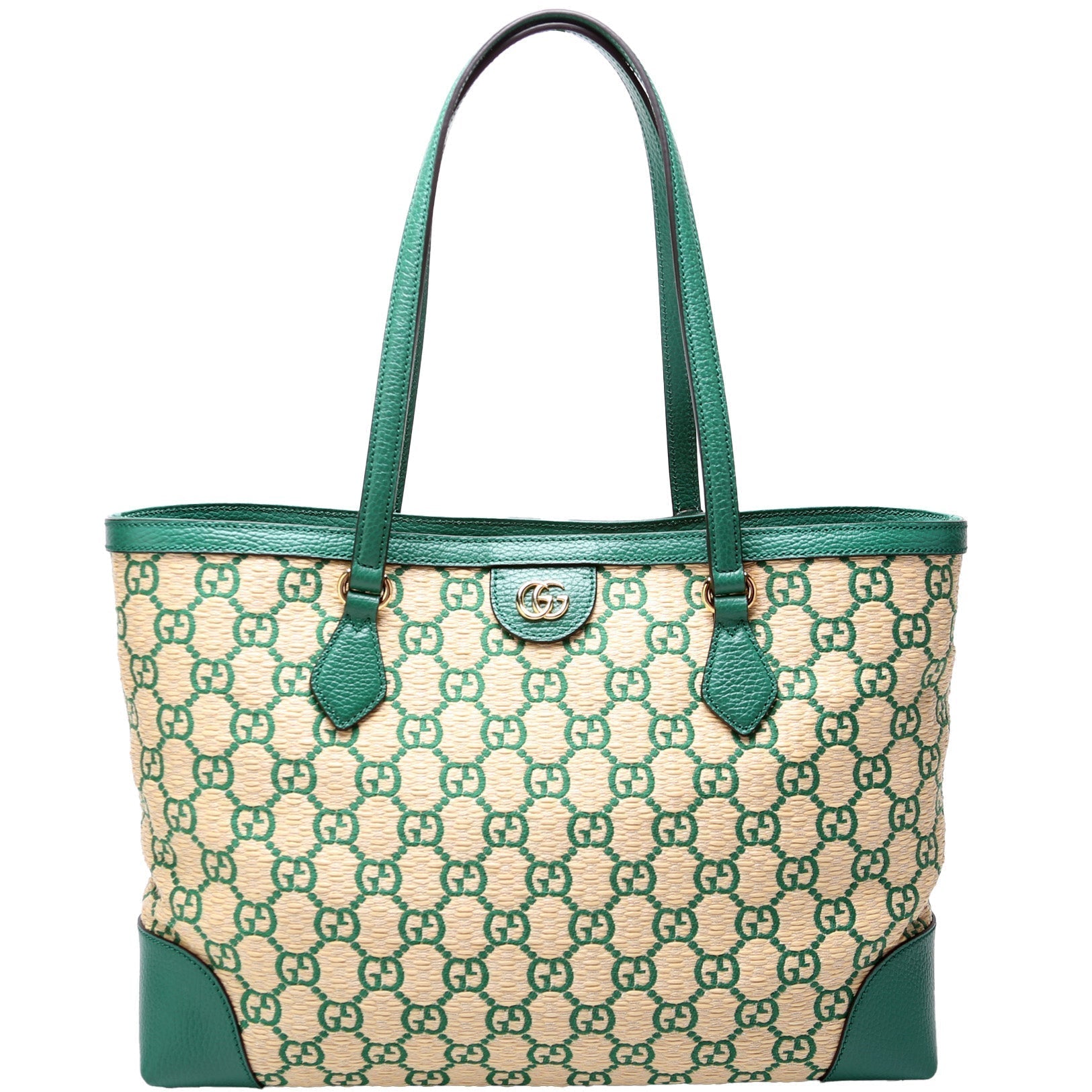 Gucci Ophidia GG Straw Tote Bag