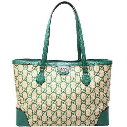 Gucci Ophidia GG Straw Tote Bag