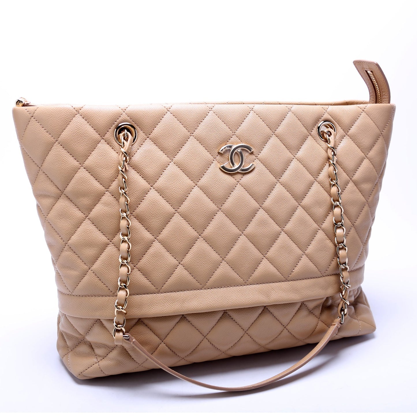 Chanel CC Rolled Up Caviar 28M Tote Bag