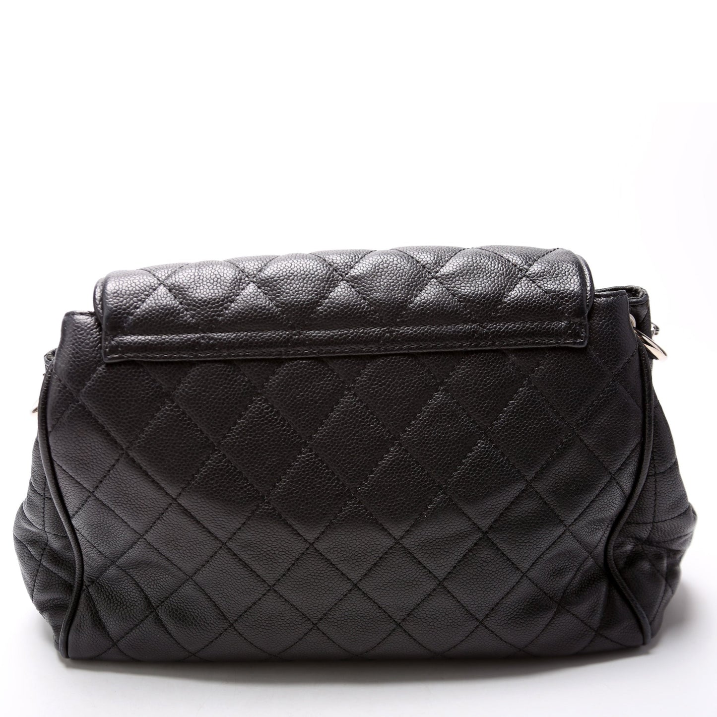 Chanel Timeless CC Accordion Flap Quilted Caviar Handbag 12M 1