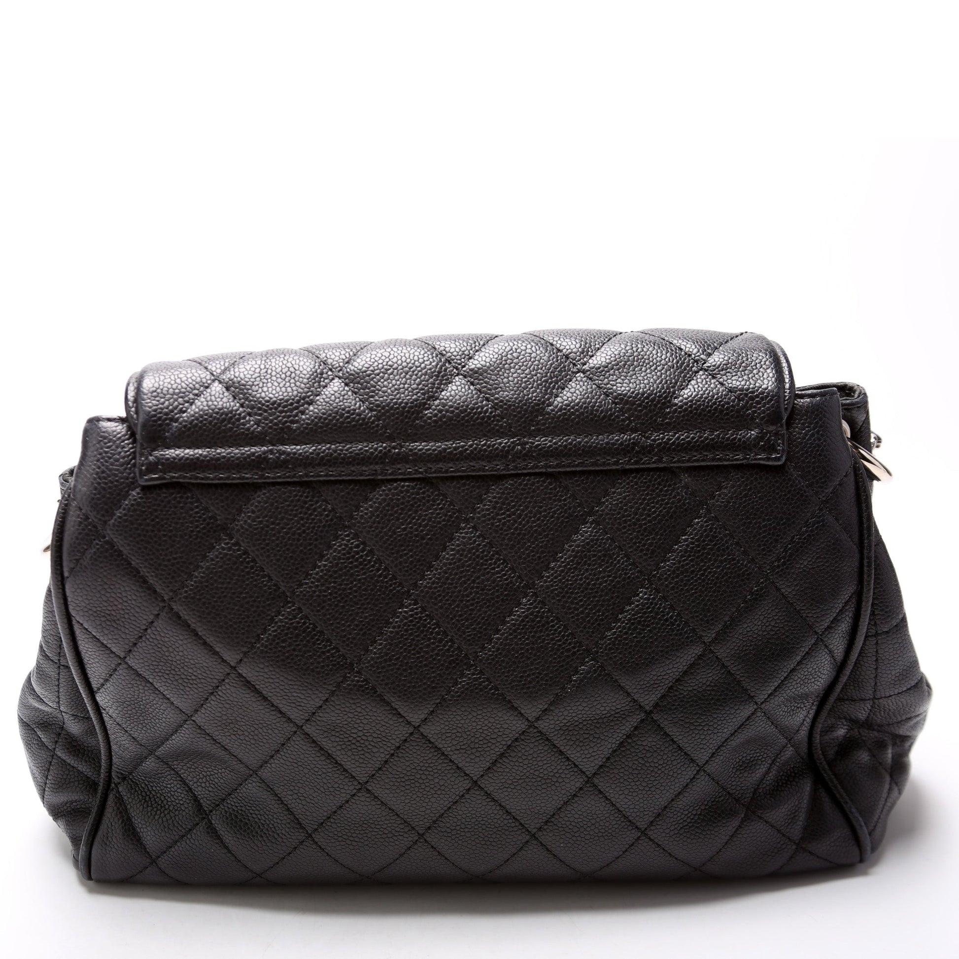 Chanel Timeless CC Accordion Flap Quilted Caviar Handbag 12M 1