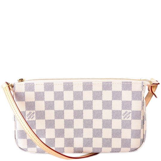 Louis Vuitton Pochette Accessories NM Azur Damier Clutch Bag