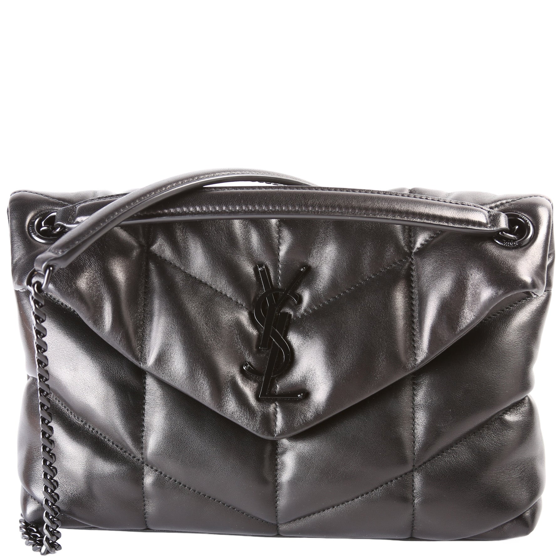 YSL Saint Laurent Puffer Bag Lambskin Quilted Small Travel Bag Small Lambskin 1