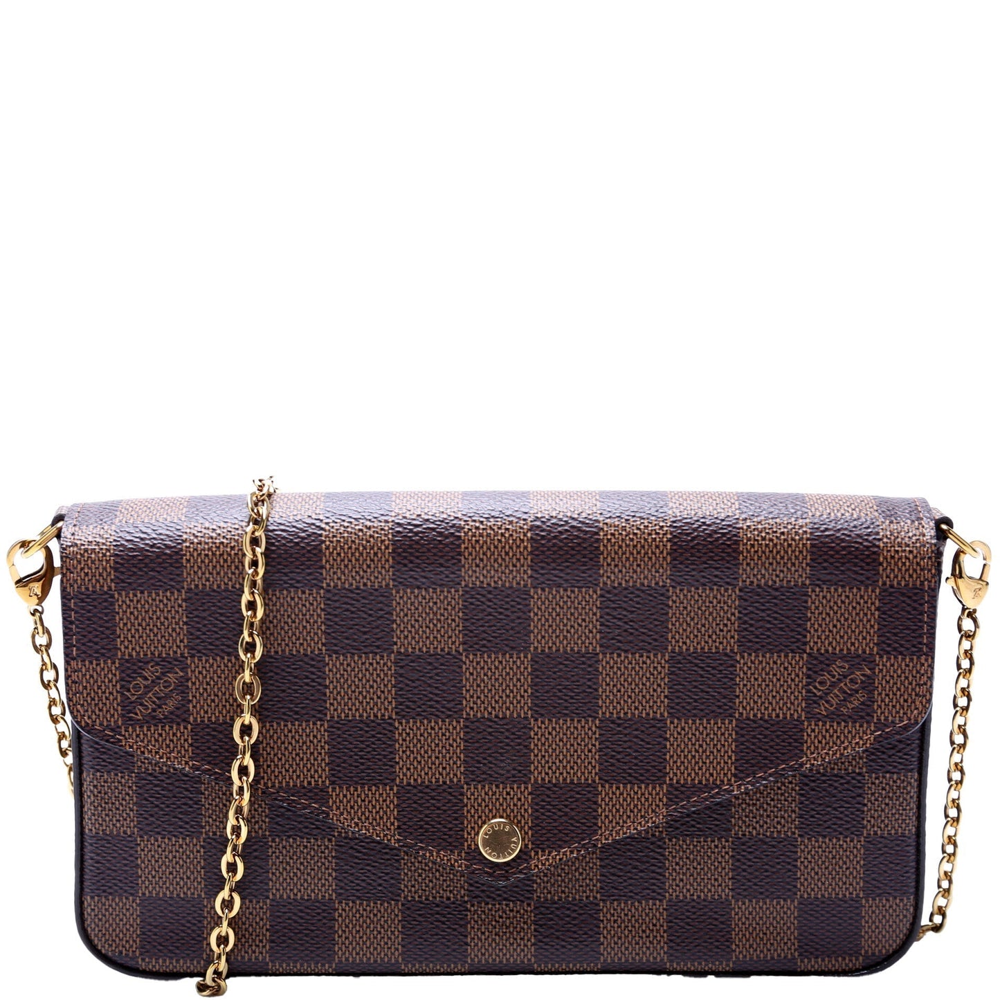 Louis Vuitton Pochette Felicie Ebene Damier Clutch Bag Ebene 4