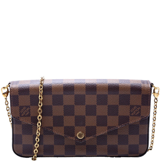 Louis Vuitton Pochette Felicie Ebene Damier Clutch Bag Ebene 4