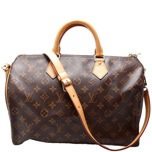 Louis Vuitton Speedy 35 Bandouliere Monogram Handbag Monogram 14