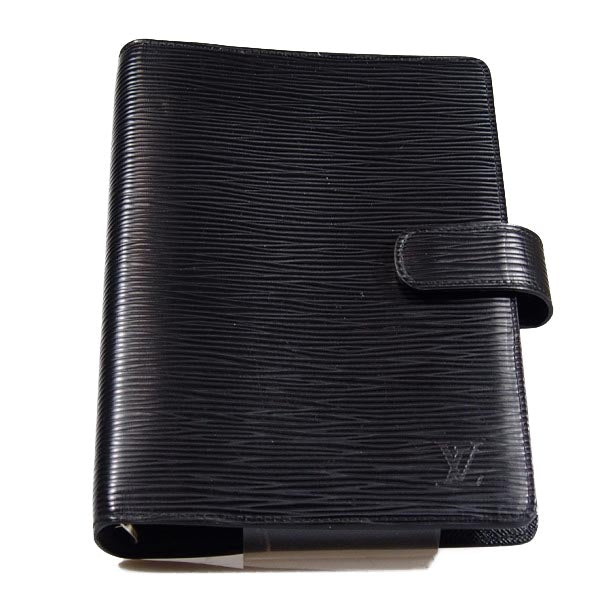 Louis Vuitton Notebook cover R20042 Epi Noir Leather Handbag