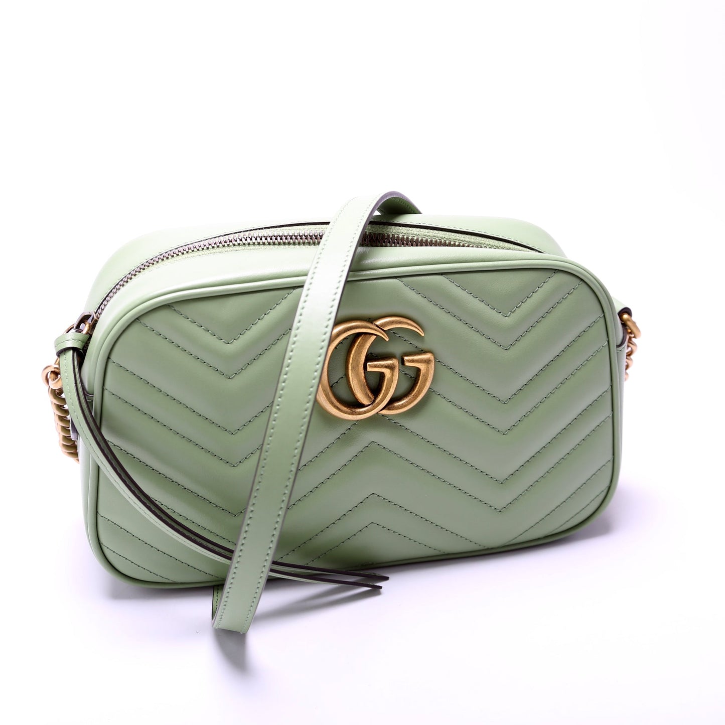 Gucci Marmont Camera Leather Small Crossbody Bag
