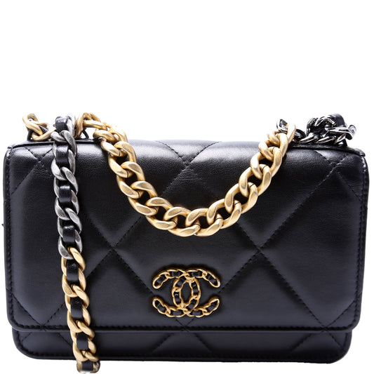 Chanel 19 WOC Quilted Lambskin Clutch Bag