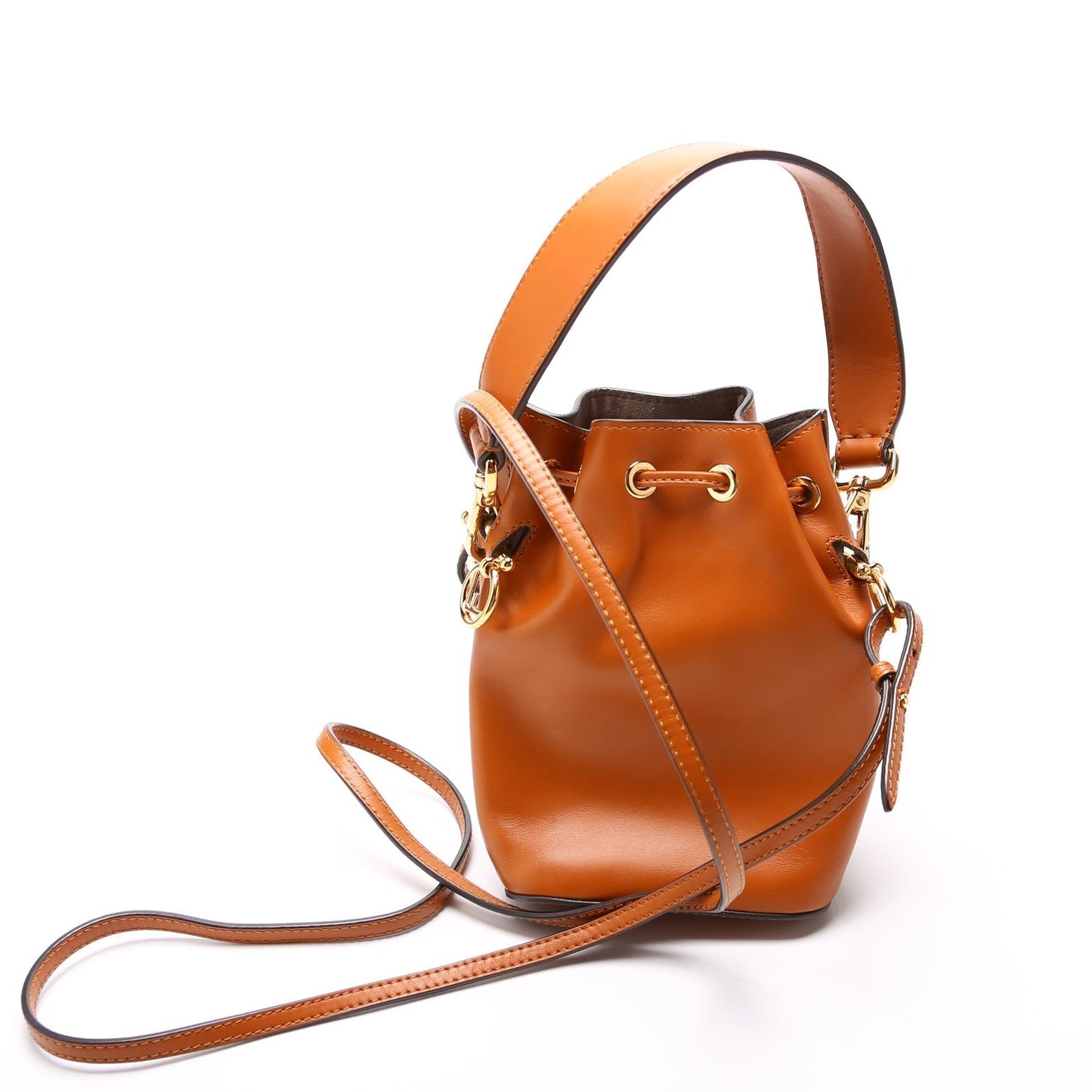 Fendi 8Br010 Mon Tresor Bag Leather Mini Bucket Bucket Bag