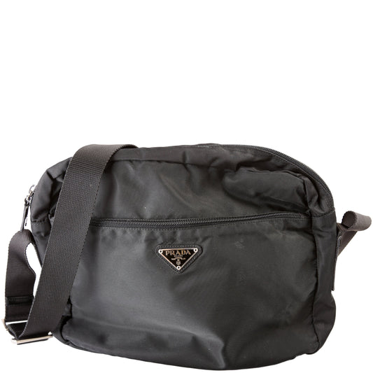 Prada Zip Messenger Bag Nylon Small Travel Bag