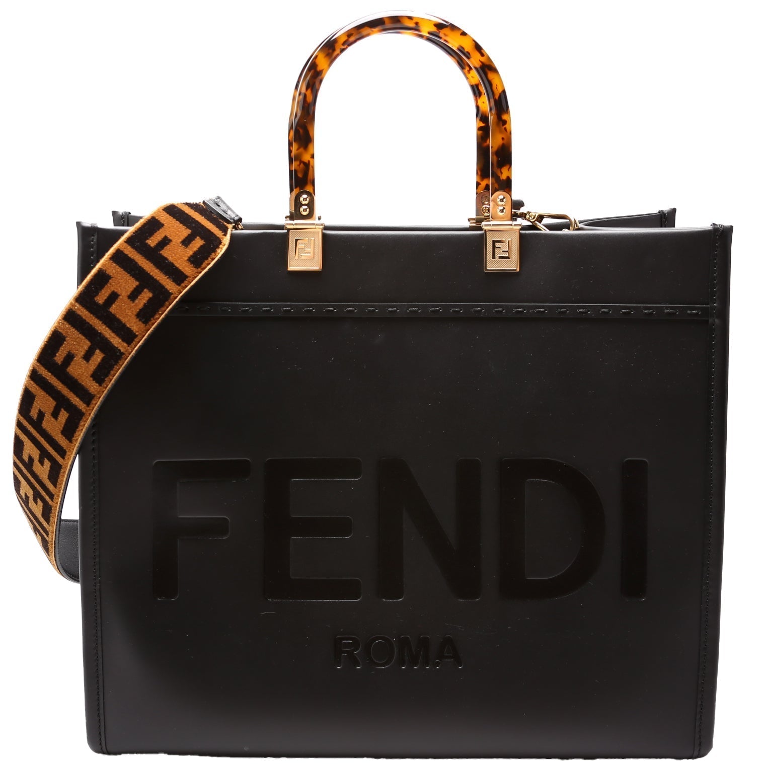 Fendi 8Bh386 Sunshine Shopper Bag Leather Medium Travel Bag