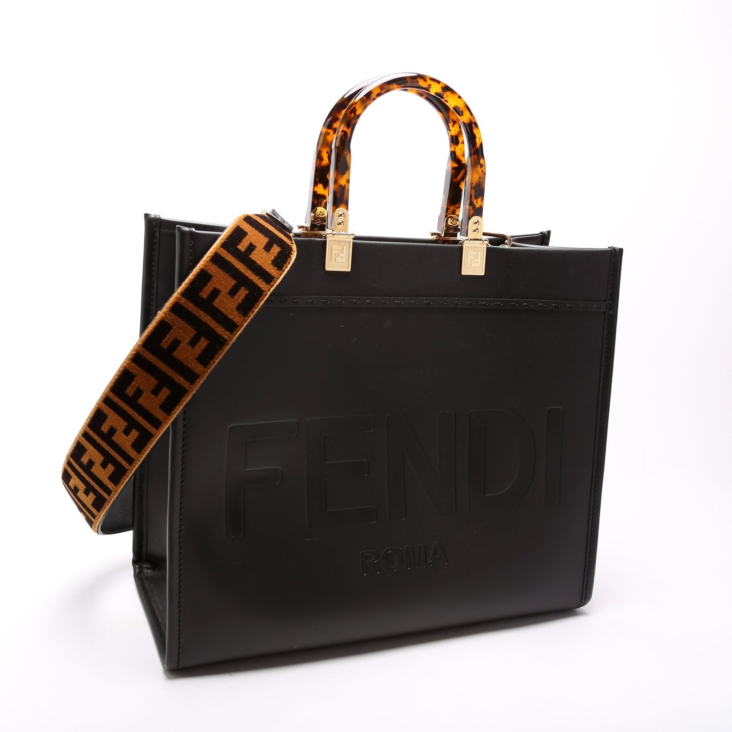Fendi 8Bh386 Sunshine Shopper Bag Leather Medium Travel Bag
