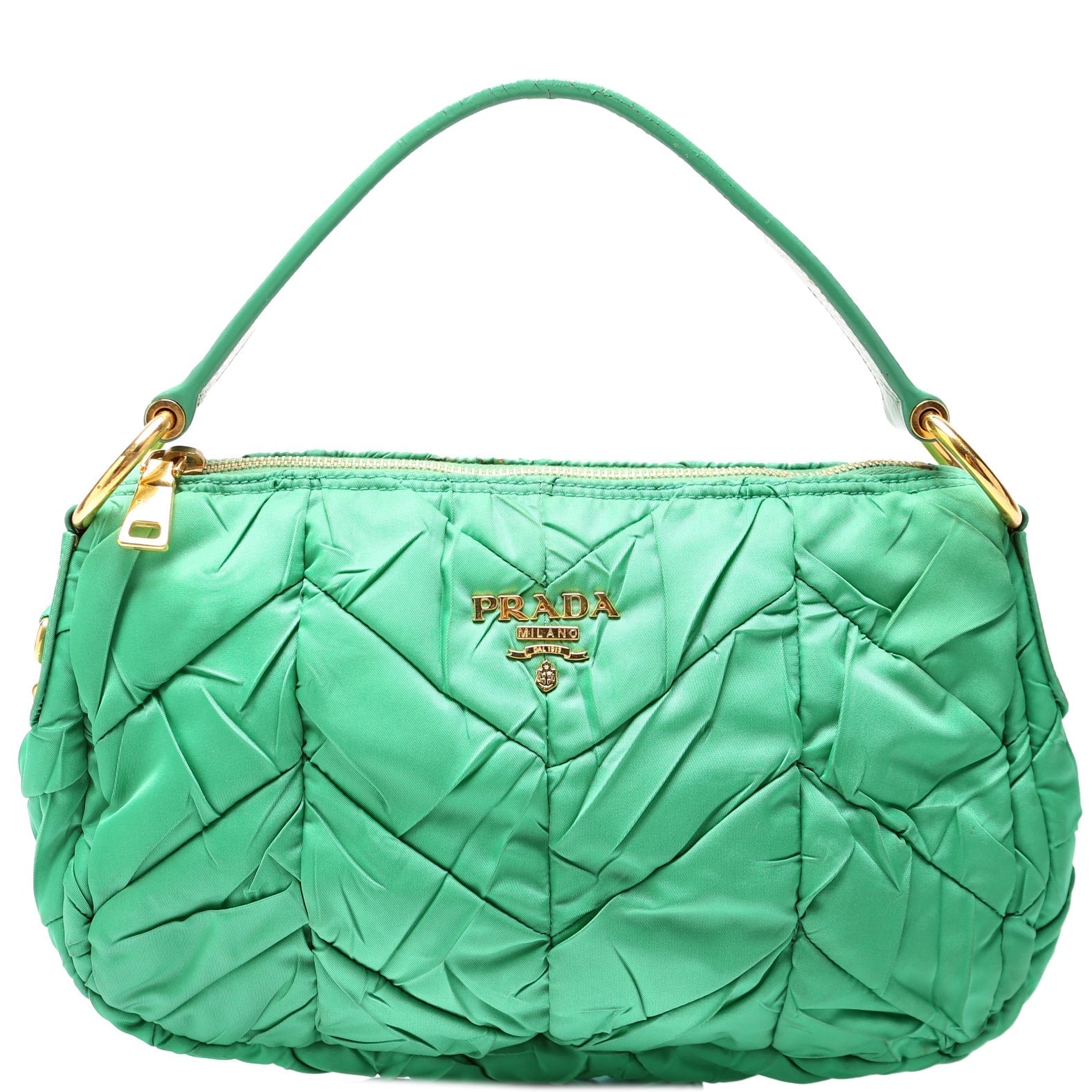 Prada Tessuto Chevron Shoulder Bag Nylon Quilted