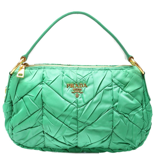 Prada Tessuto Chevron Shoulder Bag Nylon Quilted
