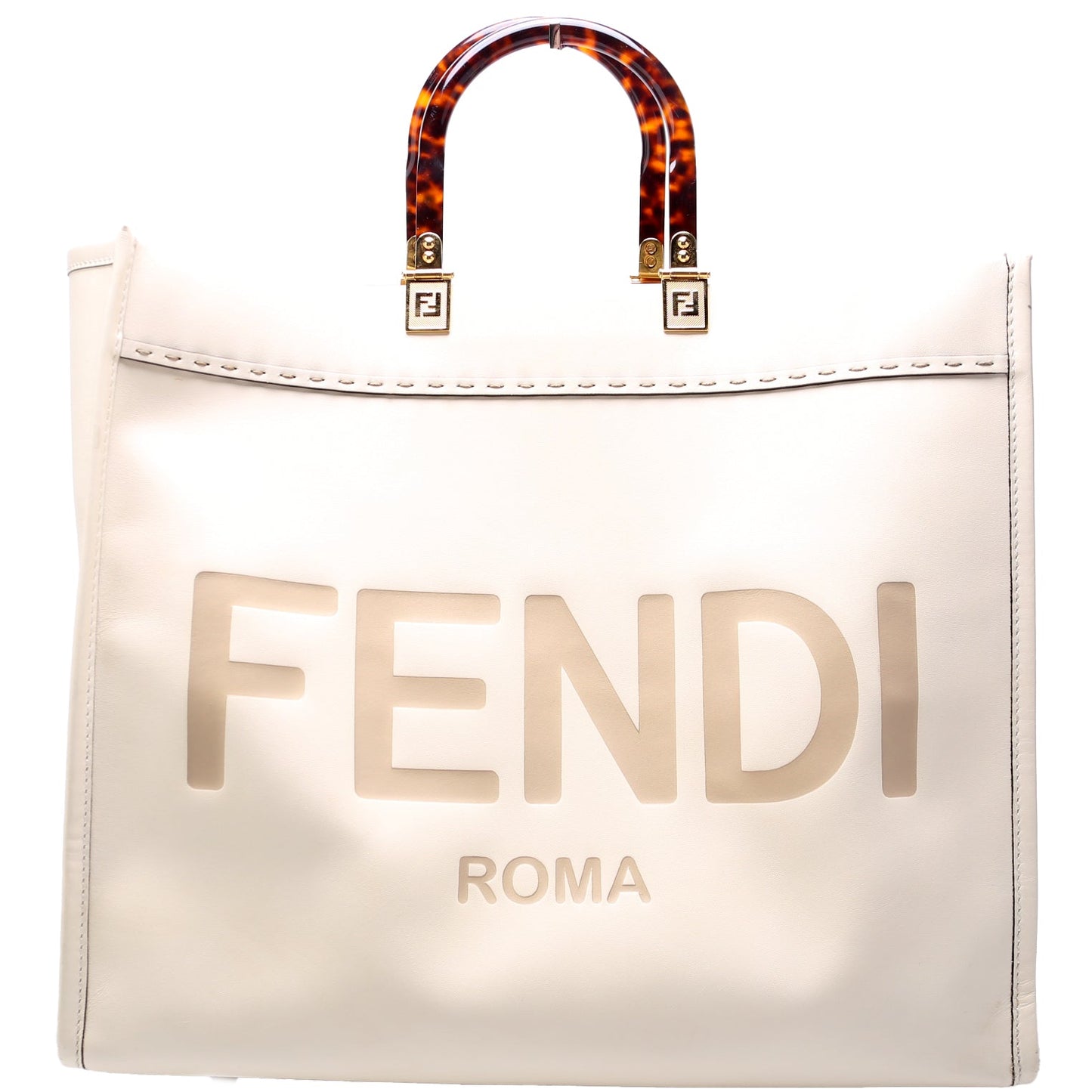 Fendi Sunshine Shopper Bag Leather Large Travel Bag