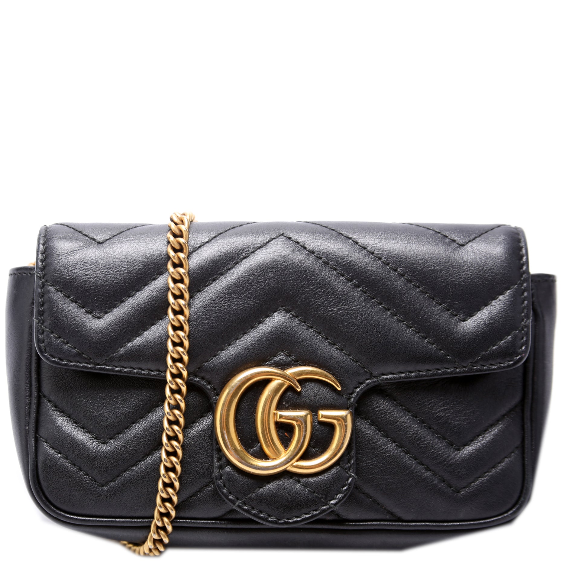 Gucci Marmont Super Leather Mini Flap Travel Bag Flap 2
