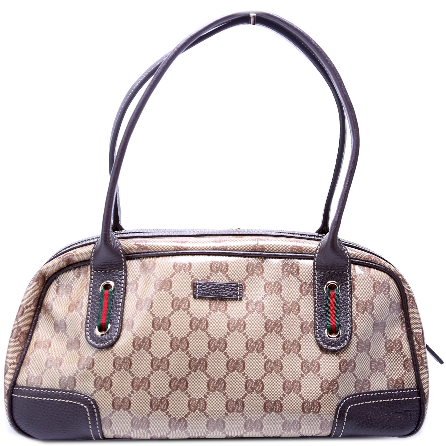 Gucci GG Crystal Princy Boston Canvas Travel Bag