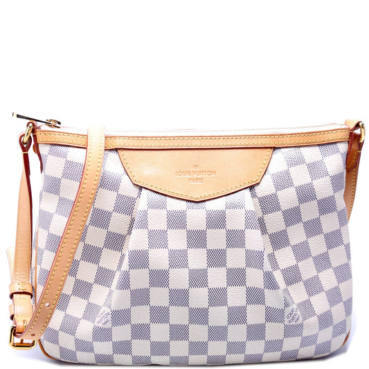 Louis Vuitton Siracusa Azur PM Damier Handbag Azur 9