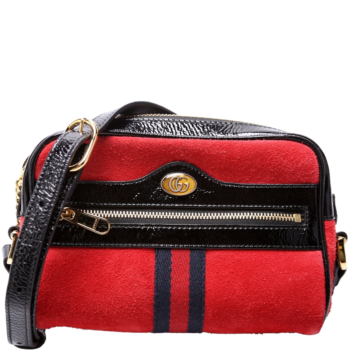 Gucci GG Supreme Ophidia Suede Mini Travel Bag