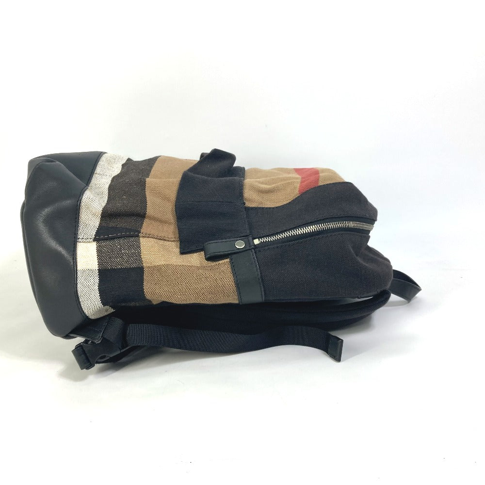 Burberry Backpack Backpack Mega Check Pattern Mens Leather Canvas Beige