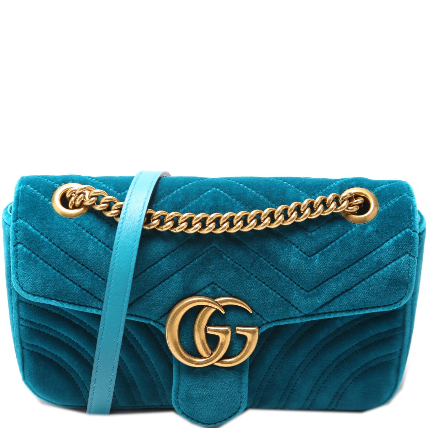 Gucci Marmont Velvet Small Flap Shoulder Bag