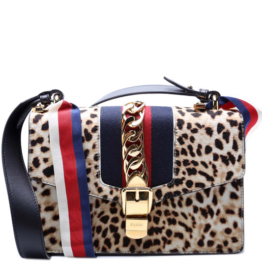 Gucci Sylvie Calfhair Small Shoulder Bag